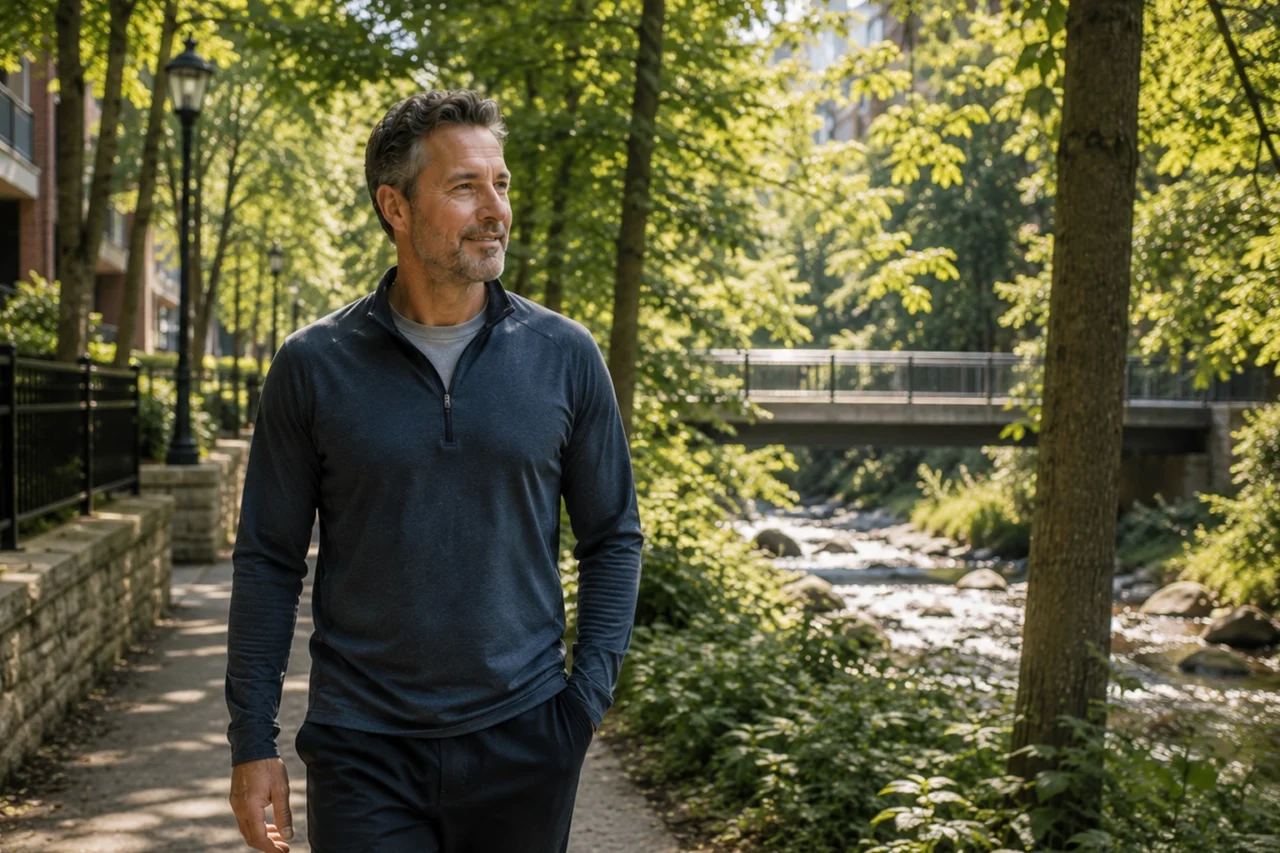 Walking trail and green space in Oakville near Oakville Ravine Towns
